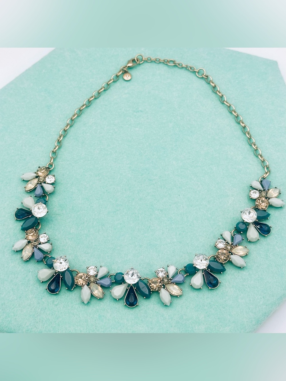 J. Crew Mixed Gemstone Statement Necklace - Picture 9 of 11